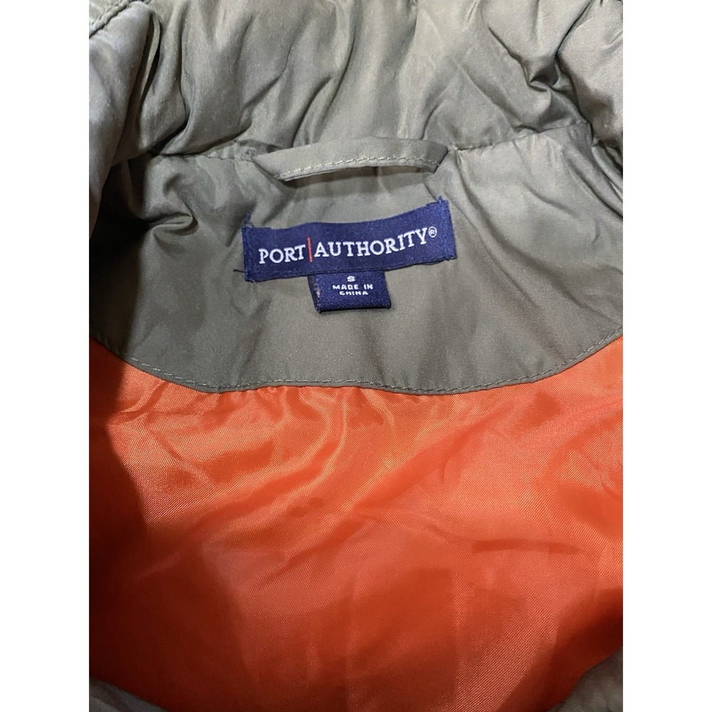 Port Authority Light Weight Vest Size S Olive/Orange Lining and DCW emblem - Picture 3 of 3